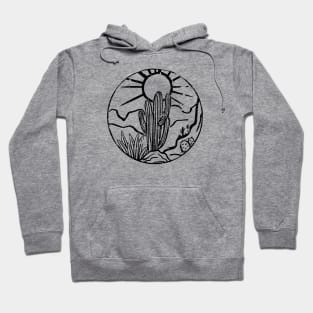 Desert Arizona Landscape Scene Cactus Hoodie